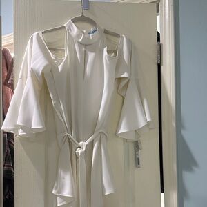 Stylish Cream Cold Shoulder Top